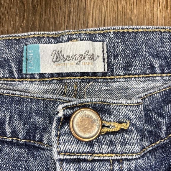 Wrangler Cash‎ Cowgirl Cut Jeans Women's 9/10 Mid Rise Cotton Western Split Hem - Picture 11 of 16